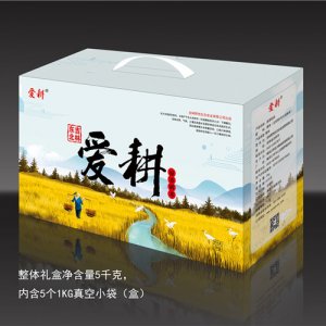 愛耕牌有機(jī)稻花香米5千克中檔禮盒裝
