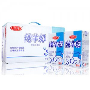 三元純牛奶250mlx24盒箱裝