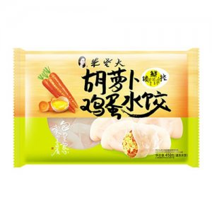 朱老大胡蘿卜雞蛋水餃450g