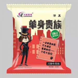 天虹欣秀單身貴族川辣牛肉味干吃面干脆面55克