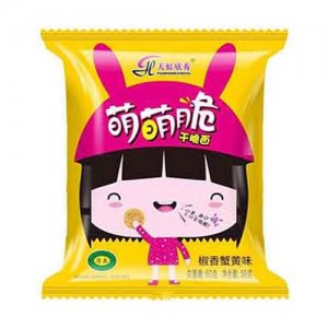 天虹欣秀萌萌脆干吃面干脆面椒香蟹黃味58克