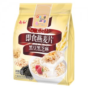 雨和黑豆黑芝麻即食燕麥片袋裝800g