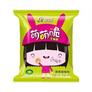 天虹欣秀萌萌脆干脆面香蔥蛋卷味干吃面干脆面58克