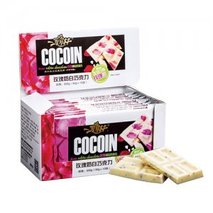 可可林玫瑰奶白巧克力50克