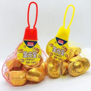 巧力士網袋金元寶巧克力