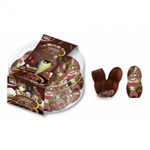 可味葫蘆圓形全透明塑盒卡通版巧克力65克10粒