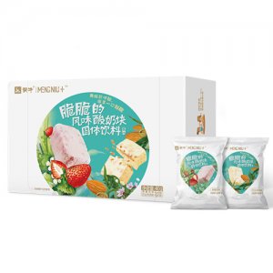 蒙牛脆脆的風味酸奶塊巴旦木草莓味固體飲料袋4g×10袋