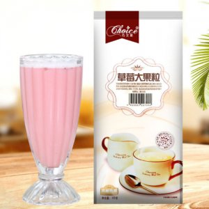 巧艾斯1kg草莓大果粒牛奶味奶茶店可用速溶沖飲