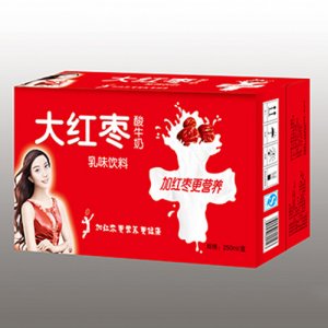 滸源美女大紅棗酸牛奶箱裝