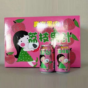 真有果肉荔枝果汁330mlx24罐