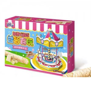 飛天貓快樂旋轉(zhuǎn)木馬巧克力涂層蛋卷45克