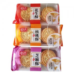 禧樂風核桃酥+花生酥+芝麻酥月餅300g