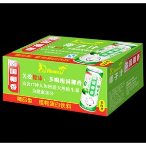 南國椰香綠版椰子汁（果肉型）箱裝245mLX24罐