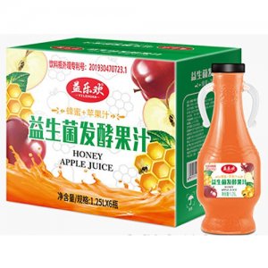 益樂歡益生菌發酵蜂蜜+蘋果汁1.25Lx6