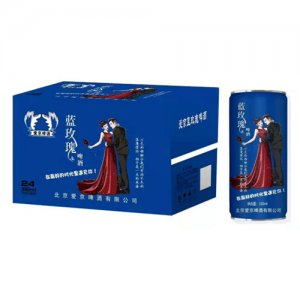 愛京玫瑰養生啤酒330mlX24罐藍色