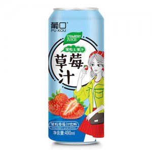 葡口果粒草莓汁飲料490ml