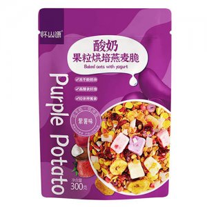 懷山源酸奶果粒烘焙燕麥脆紫薯味300g