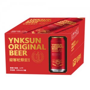 迎客松原漿啤酒11度500mlx12罐