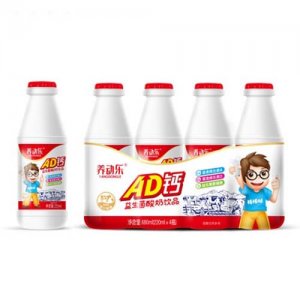 養動樂AD鈣益生菌酸奶飲品220mlX4瓶X6排