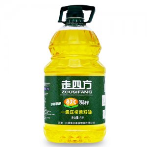 走四方溫榨一級(jí)壓榨菜籽油5L