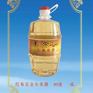 酉源紅布谷金小米酒40°4L濃香型白酒