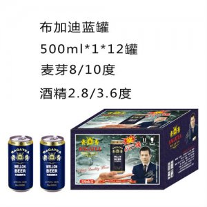 布加迪夜場啤酒藍罐500ml1×12
