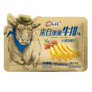 方小七大波浪薯片牛排味36g