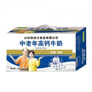 味動力中老年高鈣牛奶250mlx20盒
