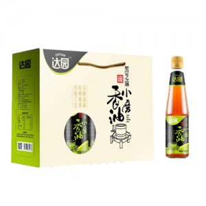 達園黑芝麻小磨香油400ml禮盒裝