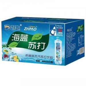 智跑海藍蘇打果汁飲料箱裝400mlx24