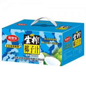 家家樂生榨椰子汁椰汁植物蛋白飲料藍禮盒裝