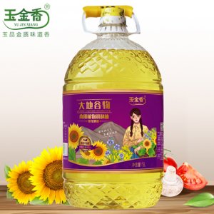 玉金香大地谷物葵花清香食用植物調(diào)和油5L