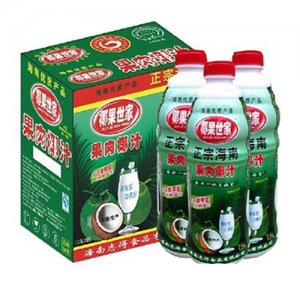 椰果世家1.25Lx6PT高瓶裝果肉椰汁