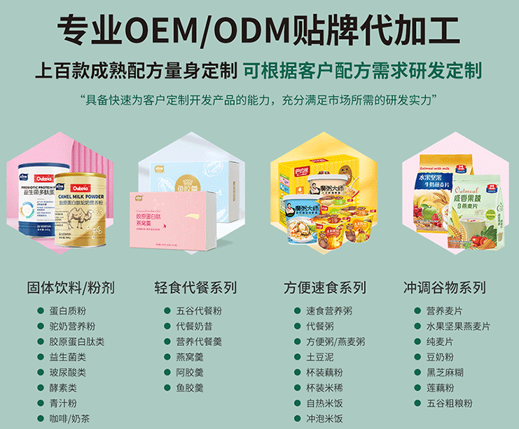 麥丹郎食品OEM代工優(yōu)勢及代加工產品類目