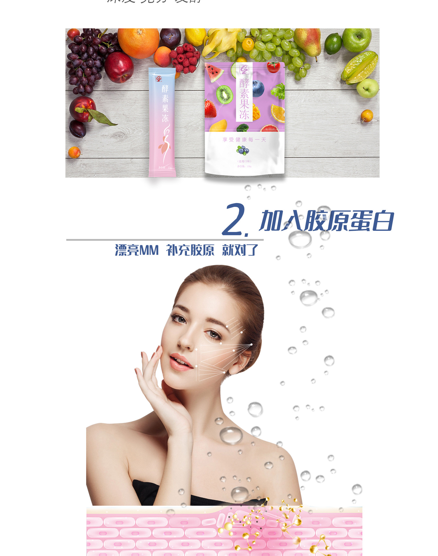 藍莓水蜜桃水果酵素果凍貼牌定制代加工,幫您打造爆款