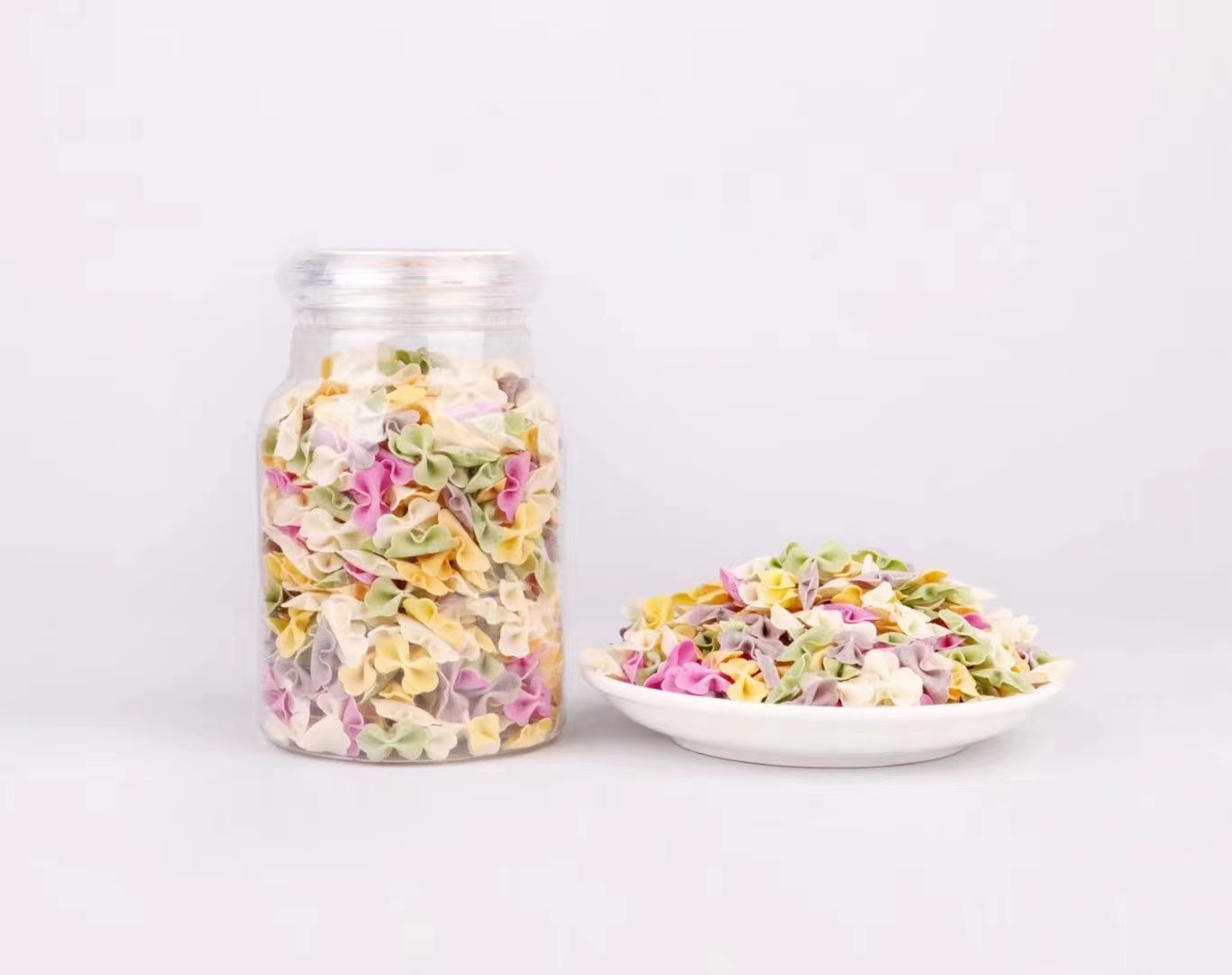 蝴蝶面果蔬營養面兒童小面條花色掛面貼牌oem,這家挺靠譜的