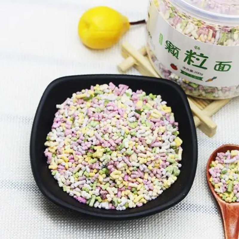 多彩果蔬顆粒面貼牌代加工 嬰幼兒營養面OEM