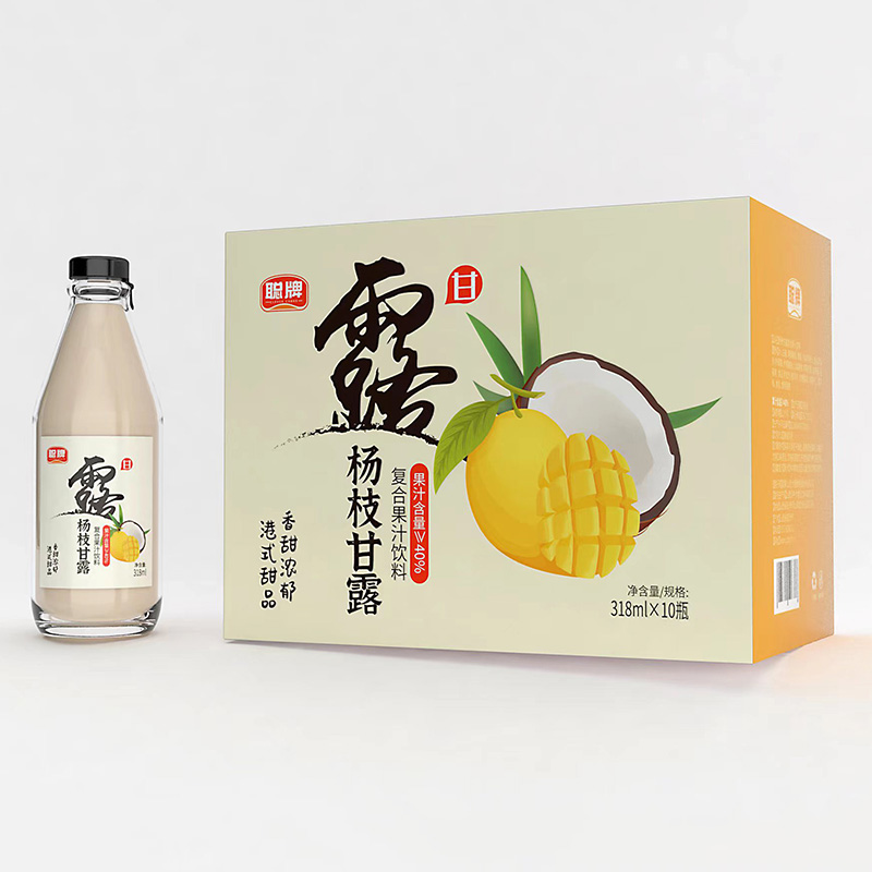 楊枝甘露果汁飲料玻璃瓶定制貼牌代加工,代工過(guò)的都說(shuō)好
