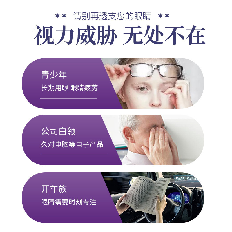 藍莓葉黃素酯壓片糖果0.6g 100片瓶裝一件代發葉黃素片藍莓片3.jpg