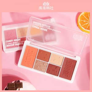 庫庫韓社夢幻樂園六色彩妝盤眼影盤貼牌定制代加工