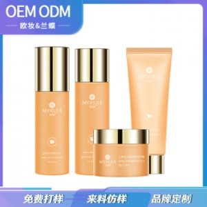 四件套山茶花滋潤面部修復血紅絲緊致嫩白水乳霜OEM/ODM定制代加工