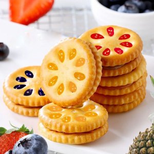 四種口味果醬夾心餅干整箱 OEM代加工