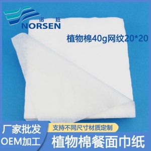 酒店美容院植物棉方巾紙加工貼牌定制代加工