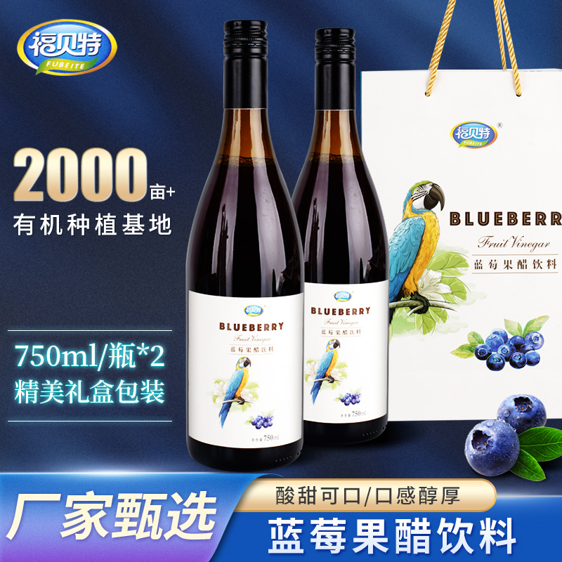 藍莓果醋禮盒2支裝貼牌定制代加工