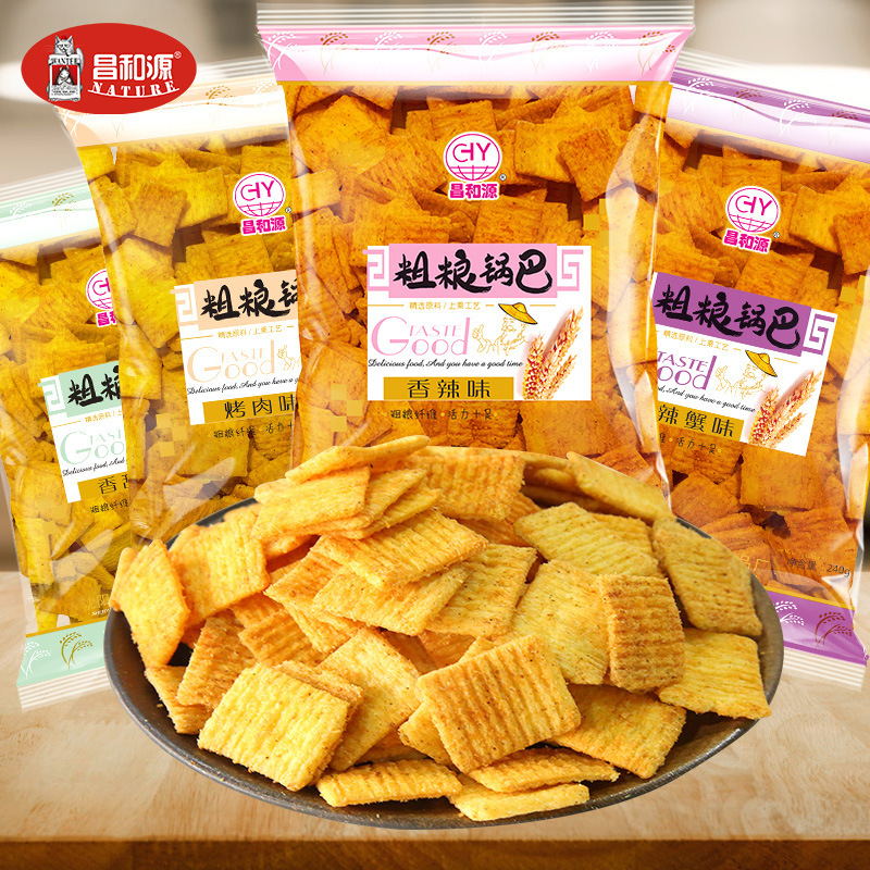 昌和源粗糧鍋巴膨化休閑零食OEM代加工