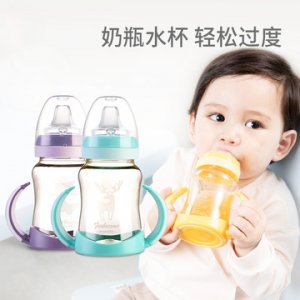 ppsu兒童水杯寶寶學飲杯帶手柄防摔學飲杯嬰兒鴨嘴杯貼牌定制代加工