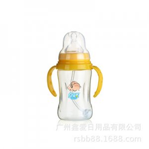 270ml寬口棱形PP奶瓶貼牌定制代加工