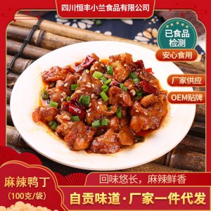 麻辣鴨丁 小蘭食品 自貢四川特產美食小吃零食麻辣鴨丁OEM代加工