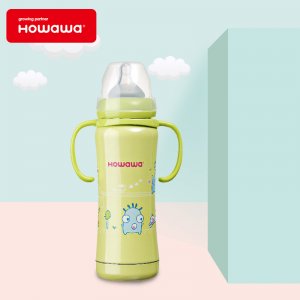 好娃娃寬口徑不銹鋼保溫奶瓶寶寶奶瓶新生兒防摔兒童奶瓶OEM/ODM代加工