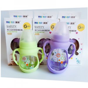 新生嬰幼兒寶寶防脹氣玻璃奶瓶可OEM/ODM代工